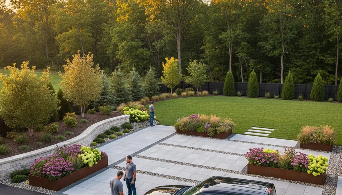 Landscaping service team in St Paul, MN providing professional yard and garden care